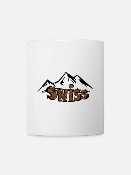 Schweizer Bergschokolade - Tasse - Weiß