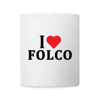 t-shirt I love Folco t-shirt idée cadeau - Mug blanc - blanc - Devant