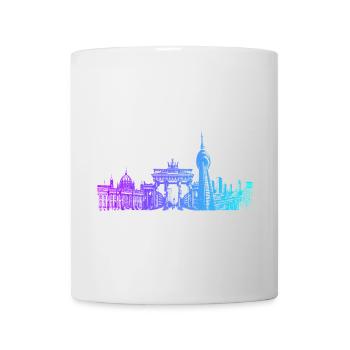 Berlin Stadt Skyline - Tasse - Weiß - Vorne