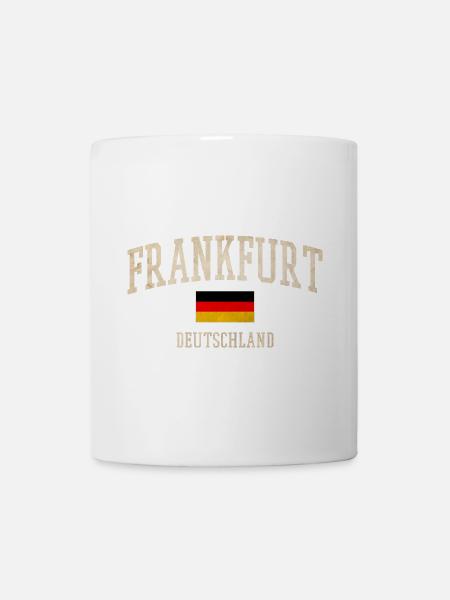 Frankfurt Deutschland Vintage Flag Tee - Tasse - Weiß