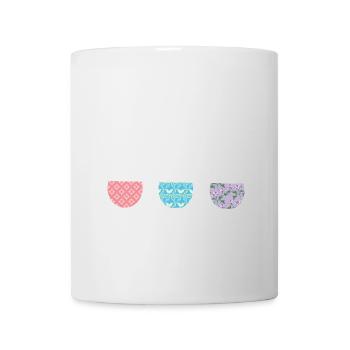 Easter, Cute Easter Bunnies Easter Eggs Drawing - Mug - white - Front