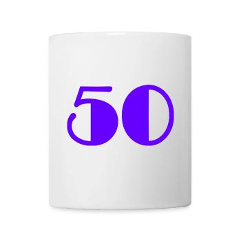 50. 50 YEARS. 50th ANNIVERSARY. BIRTHDAY 50 YEARS. - Mug - white - Front