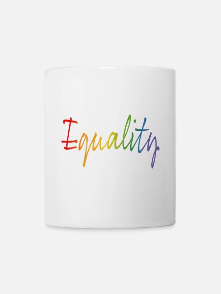 Regenbogen equality | LGBT lgbtqi queer - Tasse - Weiß