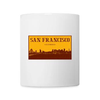 Rétro Skyline de San Francisco - Mug blanc - blanc - Devant