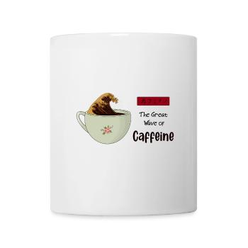 La grande vague de caféine - Mug blanc - blanc - Devant