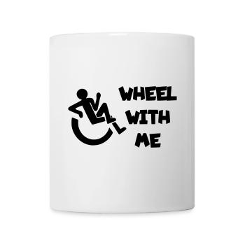 Rouler avec moi dans mon fauteuil roulant * - Mug blanc - blanc - Devant