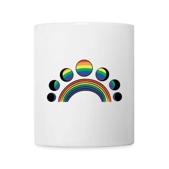 LGBT Moon Phases Moons Arcs-en-ciel - Mug blanc - blanc - Devant