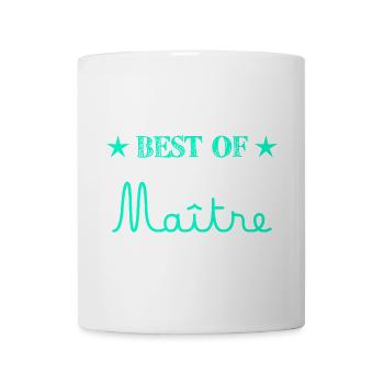 MERCI. MERCI MAÎTRE. CADEAU MAÎTRE. VACANCES. ÉTÉ. - Mug blanc - blanc - Devant