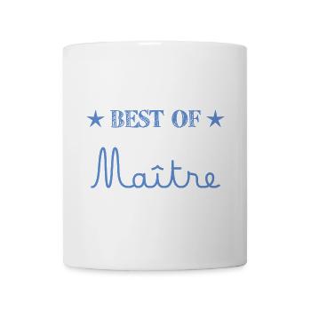 MERCI. MERCI MAÎTRE. CADEAU MAÎTRE. VACANCES. ÉTÉ. - Mug blanc - blanc - Devant