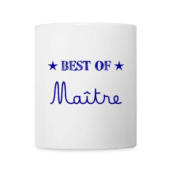 MAÎTRE. MERCI. MERCI MAÎTRE. CADEAU MAÎTRE - Mug blanc - blanc - Devant