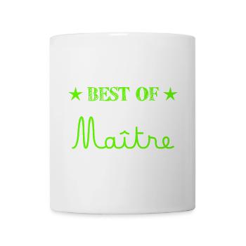 MAÎTRE. MERCI. MERCI MAÎTRE. CADEAU MAÎTRE - Mug blanc - blanc - Devant
