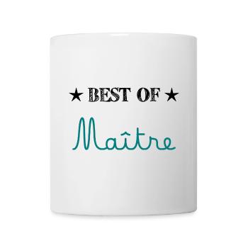 MAÎTRE. MERCI. MERCI MAÎTRE. CADEAU MAÎTRE. ECOLE - Mug blanc - blanc - Devant