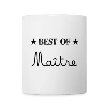 MAÎTRE. MERCI. MERCI MAÎTRE. CADEAU MAÎTRE. ETE - Mug blanc - blanc - Devant