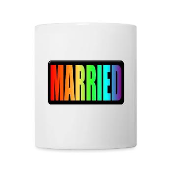 ARC-EN-CIEL - LGBTQ MARIÉ - FIERTÉ DE MARIAGE - Mug blanc - blanc - Devant