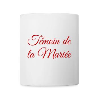 EVJF Témoin mariée. Enterrement vie célibataire - Mug blanc - blanc - Devant
