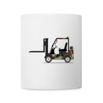 Chariot élévateur à fourche Army Color - Mug blanc - blanc - Devant