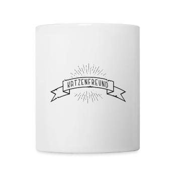 KATZENFREUND Banderole - Tasse - Weiß - Vorne