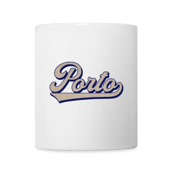 Porto Script Vintage Stil - Tasse - Weiß - Vorne