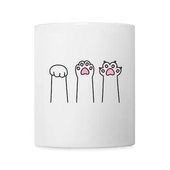 Pierre Papier Ciseaux Patte Patte Jeu Patte Cat Pattes - Mug blanc - blanc - Devant