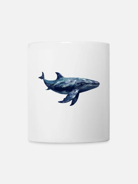 Pottwal Polygon Design - Tasse - Weiß