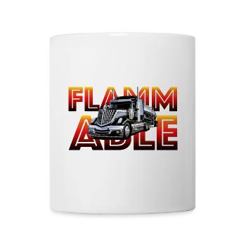 Tanklastwagen, Gefahrengut, entzündlich - Tasse - Weiß - Vorne