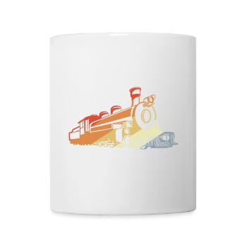 Vintage Dampflokomotive - Tasse - Weiß - Vorne