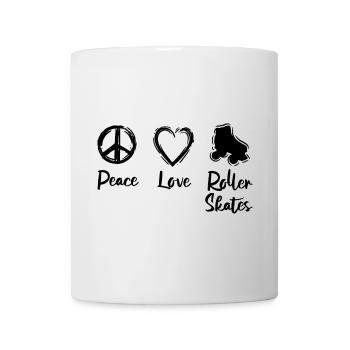 Peace Love Roller Skating - Mug - white - Front