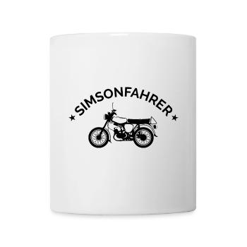 Simsonfahrer Simson Moped Symbol Freunde Osten DDR - Tasse - Weiß - Vorne