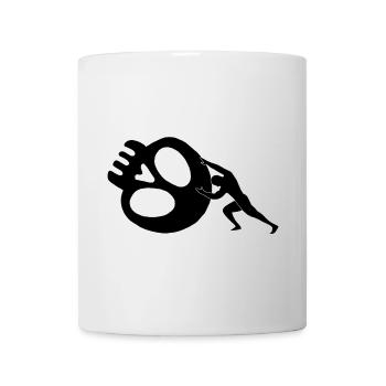 Der Mann, der den Tod abstößt (Schwarz) - Tasse - Weiß - Vorne