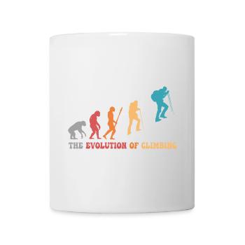 climb evolution of climbing Humour alpiniste - Mug blanc - blanc - Devant