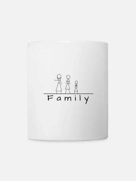 Stick figure family - Mug - white