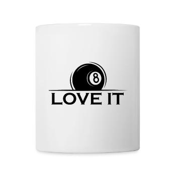 love it pool billard 8 ball Verein Team Symbol - Tasse - Weiß - Vorne
