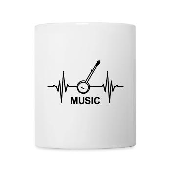 Musik EKG Herzlinie - Tasse - Weiß - Vorne
