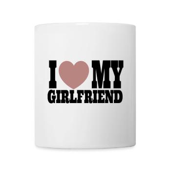 I Love my Girlfriend Partnerschaftsmotiv - Tasse - Weiß - Vorne