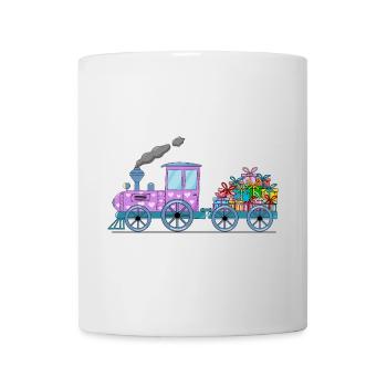 Children's train railway with trailer pink - Mug - white - Front