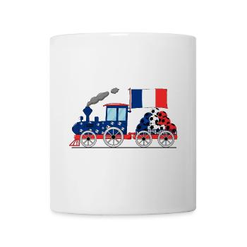 Frankreich Flagge Fußball Eisenbahn - Mug blanc - blanc - Devant