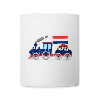 Holland Flagge Fußball Eisenbahn - Tasse - Weiß - Vorne