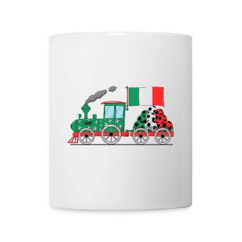 Italien Flagge Fußball Eisenbahn - Tasse - Weiß - Vorne