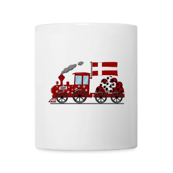 Danemark Flag Football Chemin de fer - Mug blanc - blanc - Devant