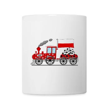 Polen Flagge Fußball Eisenbahn - Tasse - Weiß - Vorne
