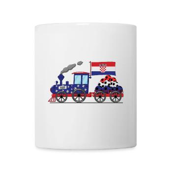Kroatien Flagge Fußball Eisenbahn - Tasse - Weiß - Vorne