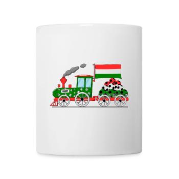 Ungarn Flagge Fußball Eisenbahn - Tasse - Weiß - Vorne