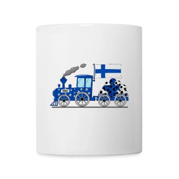 Finlande Flag Football Chemin de fer - Mug blanc - blanc - Devant