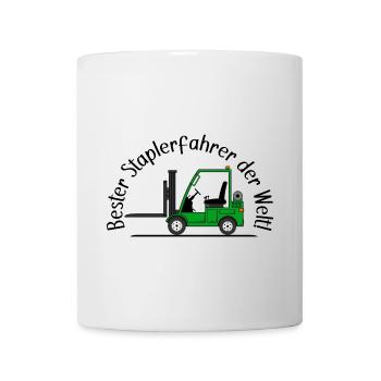 Staplerfahrer grün bester Staplerfahrer der Welt - Tasse - Weiß - Vorne