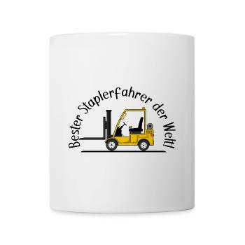 Staplerfahrer gelb beste Staplerfahrer der Welt - Tasse - Weiß - Vorne