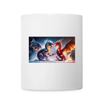 Le combat du feu et de la glace - Mug blanc - blanc - Devant