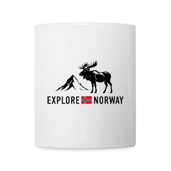 Explorez la Norvège | Scandinavie Norvège Montagnes Nature - Mug blanc - blanc - Devant