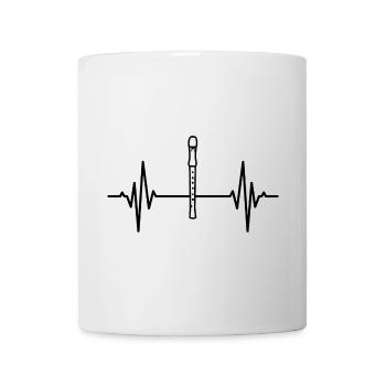 Flöte Pulsschlag - Tasse - Weiß - Vorne