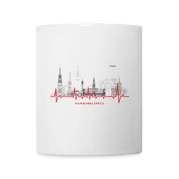 Hamburg / Stadt / Metropole / Elbe - Tasse - Weiß - Vorne