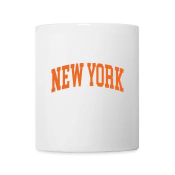 New York orange blanc - Mug blanc - blanc - Devant